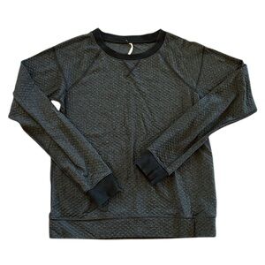 Lucy‎ Black Diamond Quilted Sweatshirt Size Small